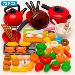 Set Cocina Juguete 73 Piezas Mini Chef Accesorios Niños - Lhua Store