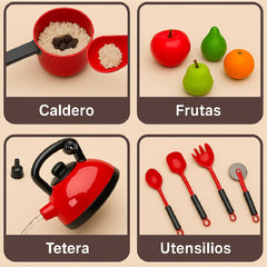 Set Cocina Juguete 73 Piezas Mini Chef Accesorios Niños - Lhua Store