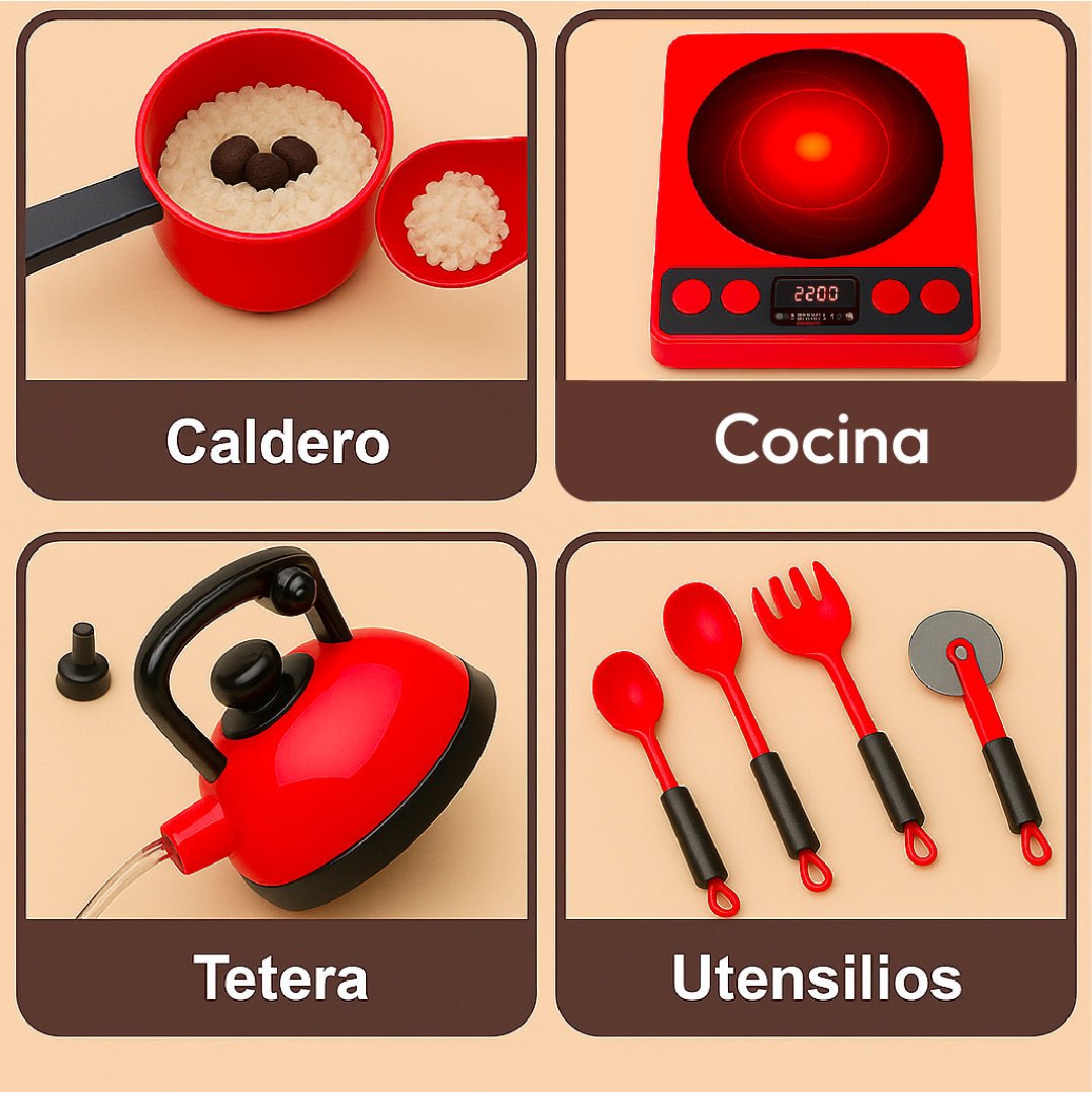 Set Cocina Juguete 89 Piezas Mini Chef Accesorios Niños - Lhua Store