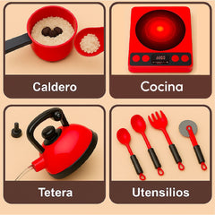 Set Cocina Juguete 89 Piezas Mini Chef Accesorios Niños - Lhua Store