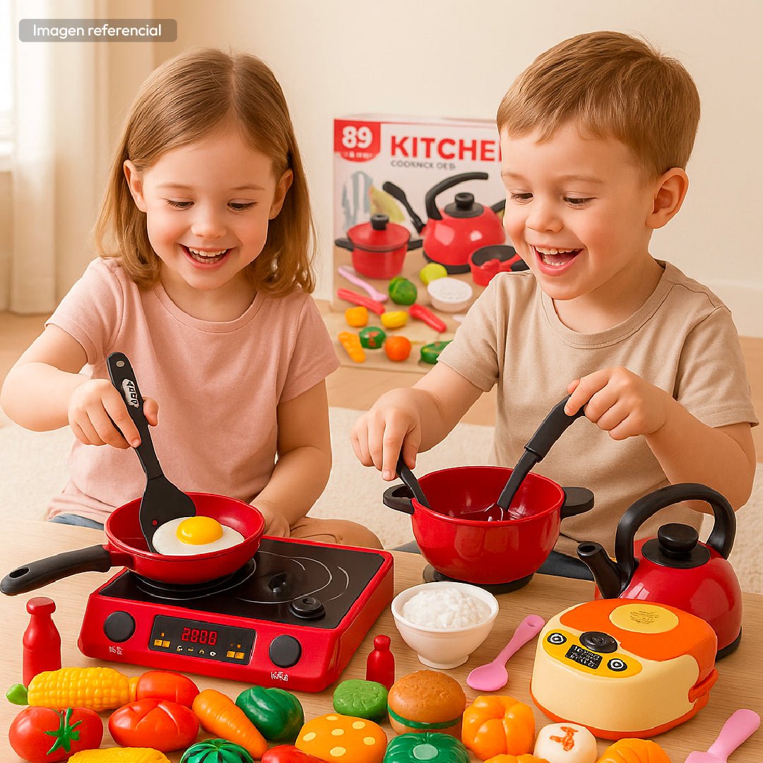 Set Cocina Juguete 89 Piezas Mini Chef Accesorios Niños - Lhua Store