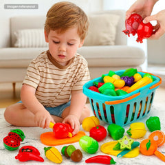 Set Cocina Juguete Niño 46 Piezas Frutas Y Verduras - Lhua Store