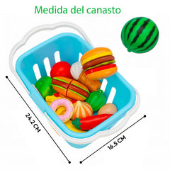 Set Cocina Juguete Niño 46 Piezas Frutas Y Verduras - Lhua Store
