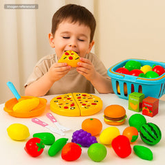 Set Comida Juguete 75 Piezas Frutas Verduras Cocina Niños - Lhua Store