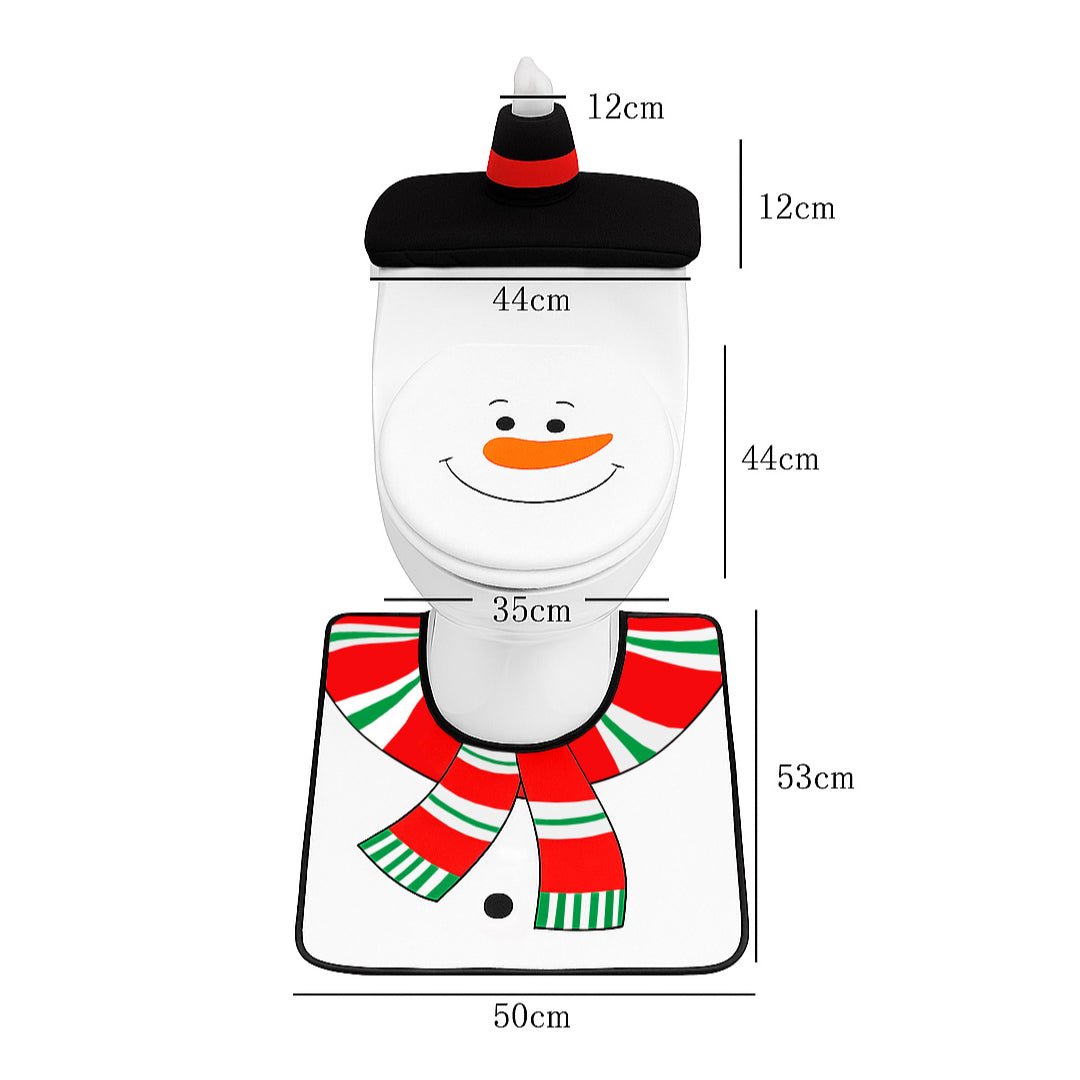 Set De Baño Muñeco De Nieve 3 Piezas Adorno Navidad - Lhua Store