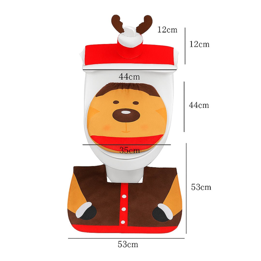 Set De Baño Reno 3 Piezas Adorno Navidad Decoración - Lhua Store