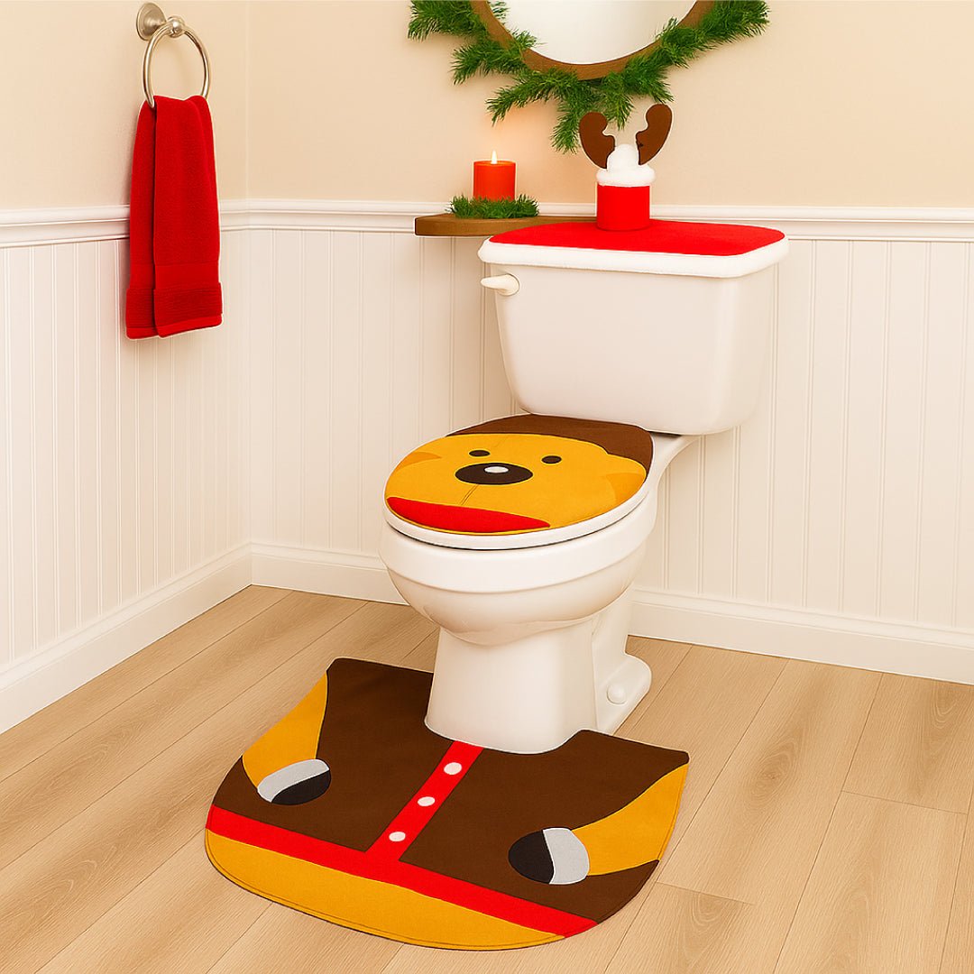 Set De Baño Reno 3 Piezas Adorno Navidad Decoración - Lhua Store