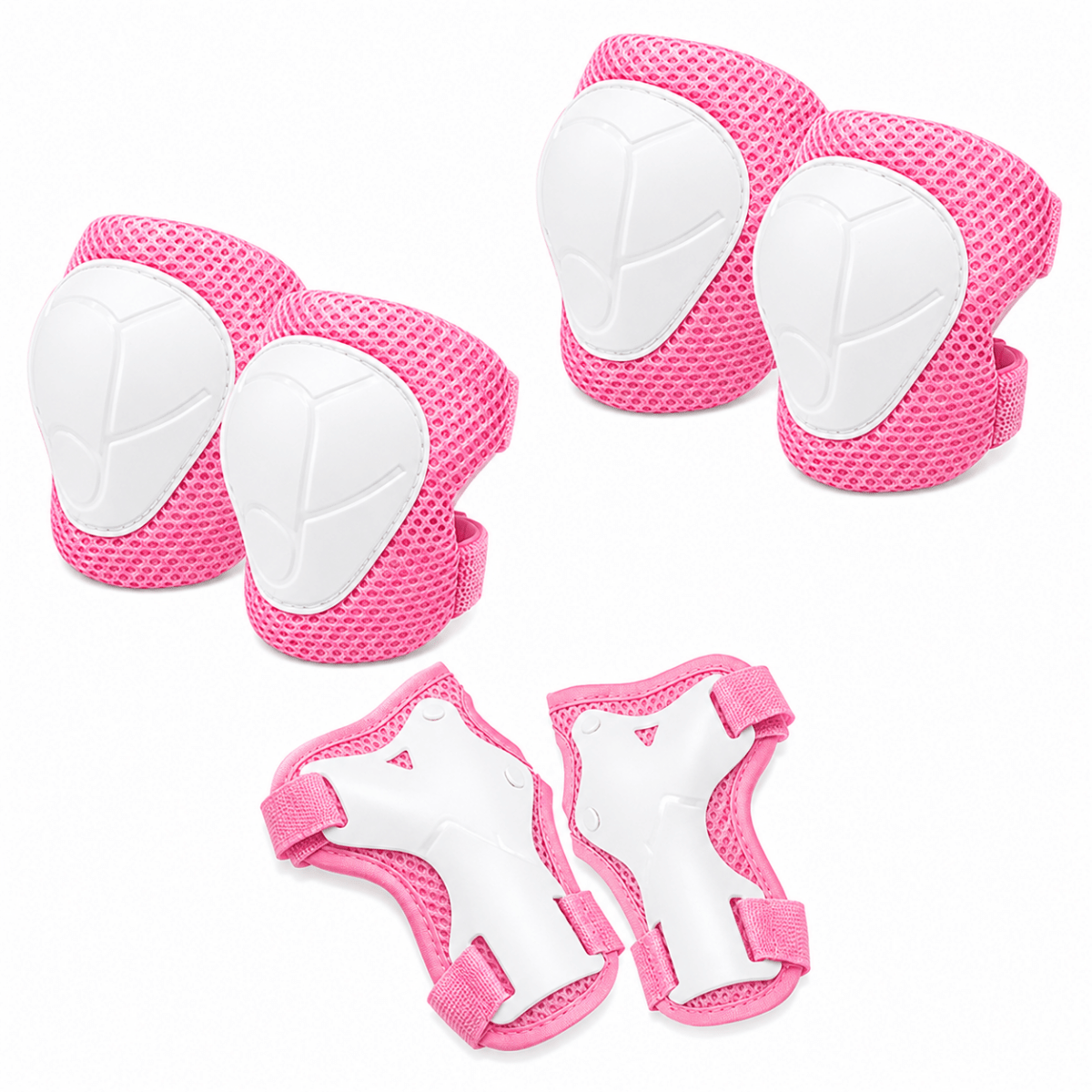 Set De Protección Niña Rosado Casco Rodillera Codera Muñequera - Lhua Store