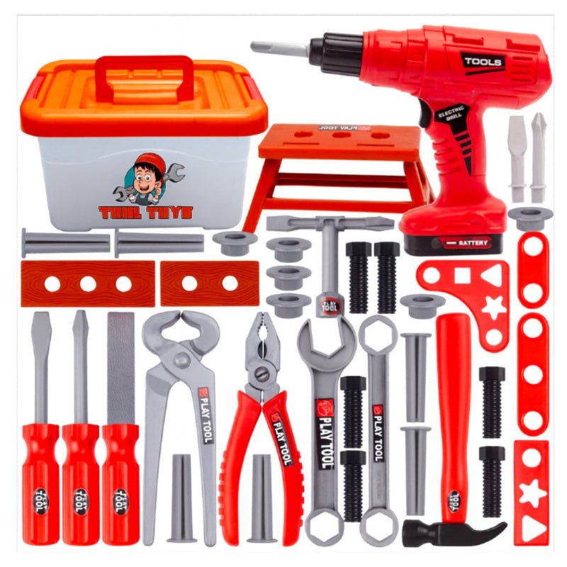 Set Herramientas Juguete 42 Piezas Taladro Eléctrico Niños - Lhua Store