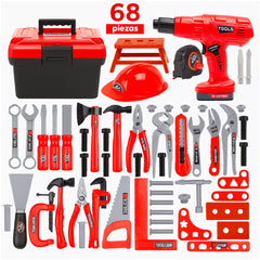 Set Herramientas Juguete 68 Piezas Taladro Eléctrico Niños - Lhua Store
