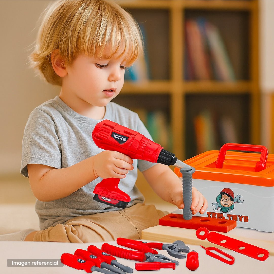 Set Herramientas Juguete 68 Piezas Taladro Eléctrico Niños - Lhua Store