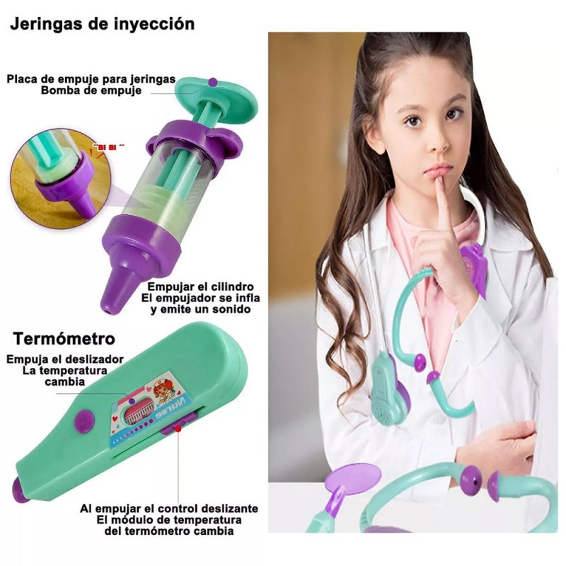 Set Juguetes Médico Doctora 25 Pzs Infantil Con Luz Y Sonido - Lhua Store