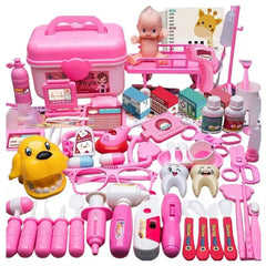 Set Médico Juguete 63 Piezas Niños Doctora Maletín Rosa - Lhua Store