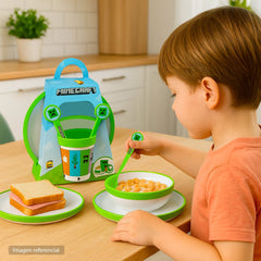Set Vajilla Infantil Minecraft 5 Pcs Plato Vaso Cubiertos Niños - Lhua Store