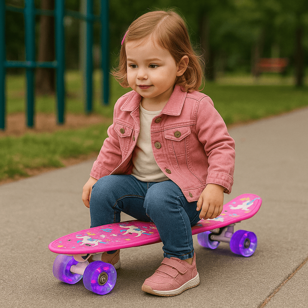 Skate Penny Cruiser Patineta Unicornio Pink Ruedas Led Niños - Lhua Store