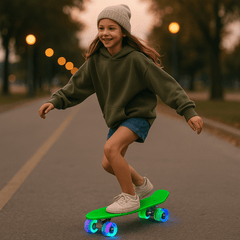 Skate Penny Patineta Verde Ruedas Led Niños - Lhua Store