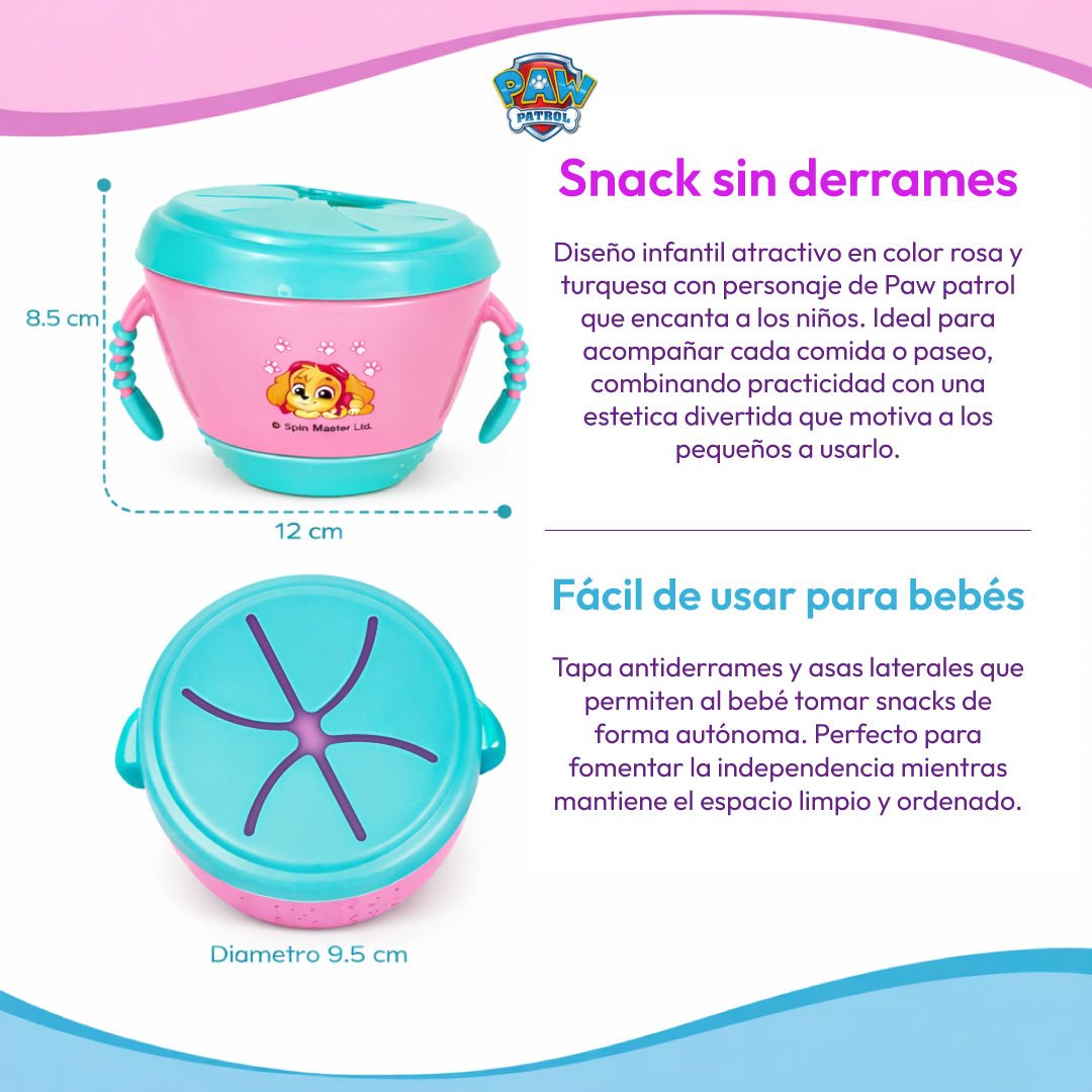 Snack Bowl Paw Patrol Skye Antiderrames Original Bebés Infantil - Lhua Store