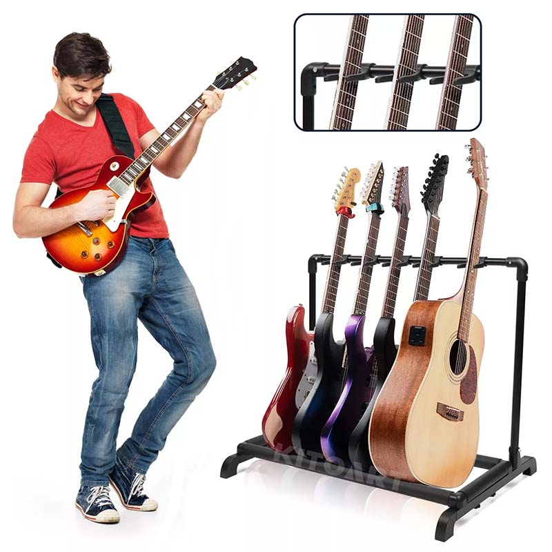 Soporte Para 5 Guitarras Bajos Ukelele Atril Base Portátil - Lhua Store