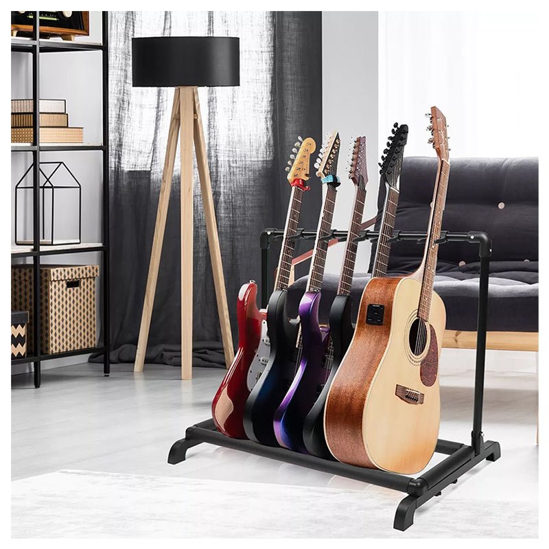 Soporte Para 5 Guitarras Bajos Ukelele Atril Base Portátil - Lhua Store