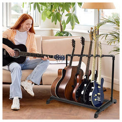 Soporte Para 5 Guitarras Bajos Ukelele Atril Base Portátil - Lhua Store