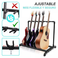 Soporte Para 5 Guitarras Bajos Ukelele Atril Base Portátil - Lhua Store