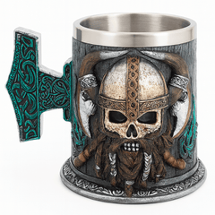 Taza Tazon Mug Calavera Vikingo Acero Inoxidable 600ml - Lhua Store