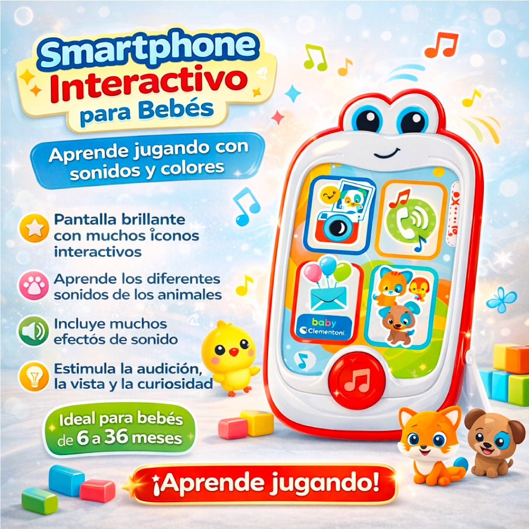 Teléfono Inteligente Juguete Bebé Sonidos Baby Clementoni - Lhua Store