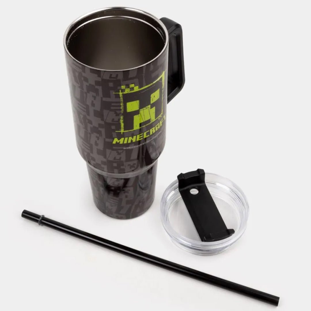 Vaso Térmico Minecraft 1100ml Acero Inoxidable Con Bombilla - Lhua Store