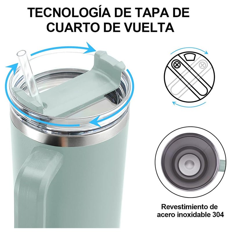 Vaso Termico Mug Acero Inoxidable 1.2 Litros Frio Calor Colores - Lhua Store