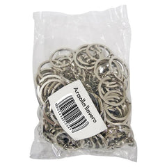 100 Argollas Para Llavero 30mm Con Cadena + Argolla Unión - LhuaStore