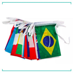 100 Banderas De Países Del Mundo 25 Metros Banderines - LhuaStore