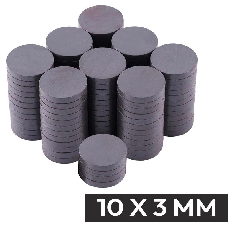 100 Imanes Redondos 10x3mm Biomagnetismo Arte Refrigerador - LhuaStore