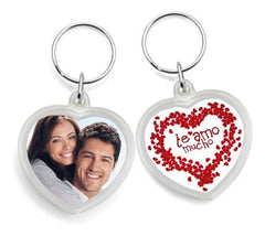 100 Llaveros Acrílicos Corazón Portafoto - LhuaStore