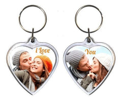 100 Llaveros Acrílicos Corazón Portafoto - LhuaStore