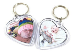 100 Llaveros Acrílicos Corazón Portafoto - LhuaStore