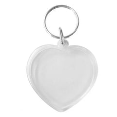 100 Llaveros Acrílicos Corazón Portafoto - LhuaStore