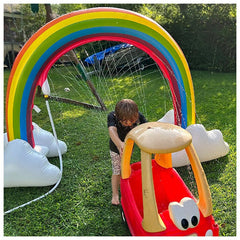 Arcoiris Inflable con Rociador De Agua 175cm Piscina Niños Verano - LhuaStore