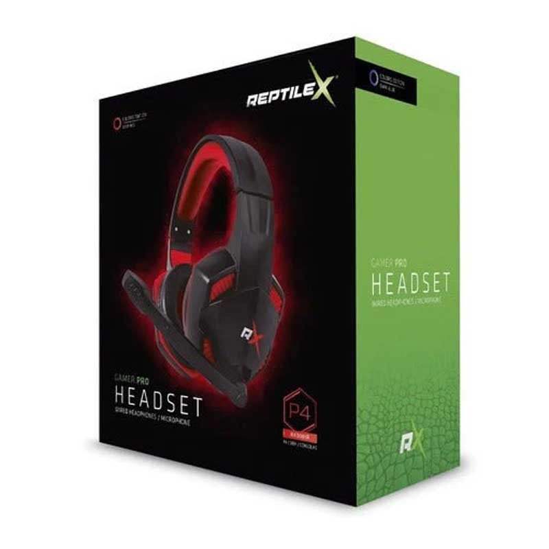 Audífono Gamer Reptilex R0001 Rojo Ps4 Pc Xbox Nint Switch - LhuaStore