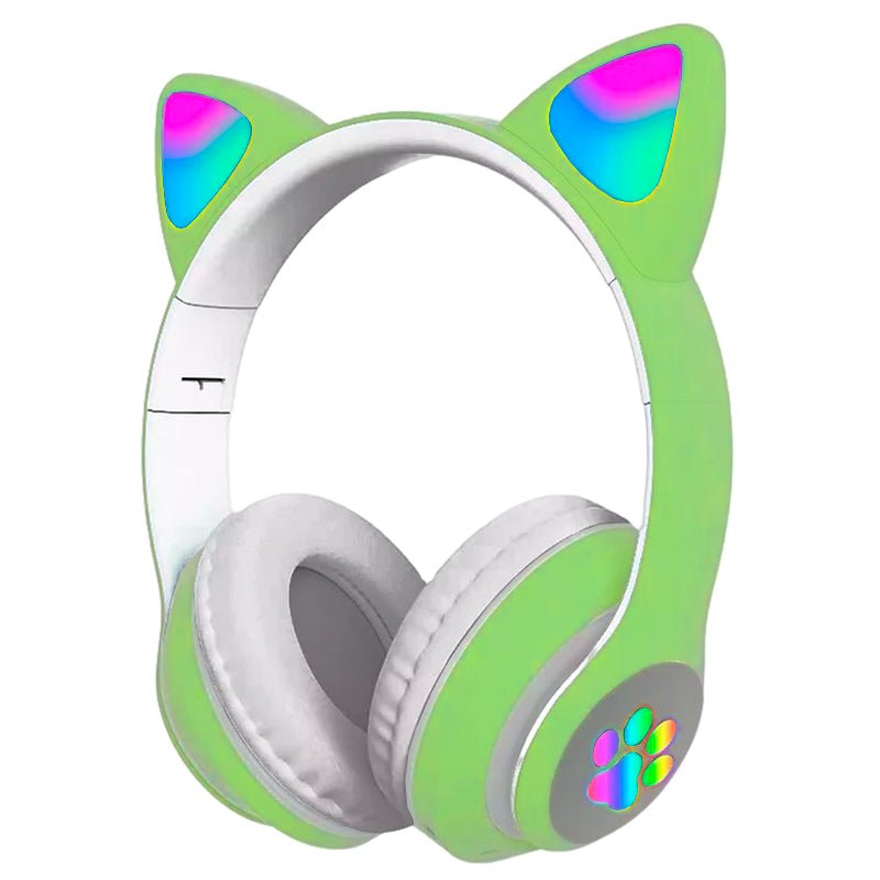 Audífonos Inalámbricos Bluetooth Rgb Orejas Gato Niña V-23m - LhuaStore