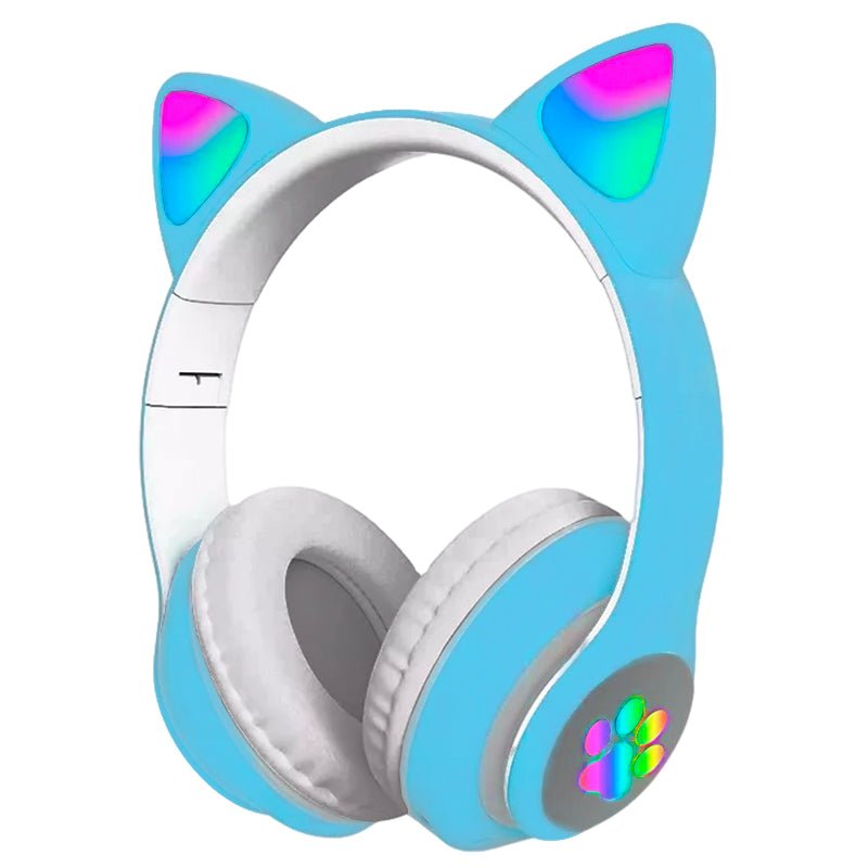 Audífonos Inalámbricos Bluetooth Rgb Orejas Gato Niña V-23m - LhuaStore