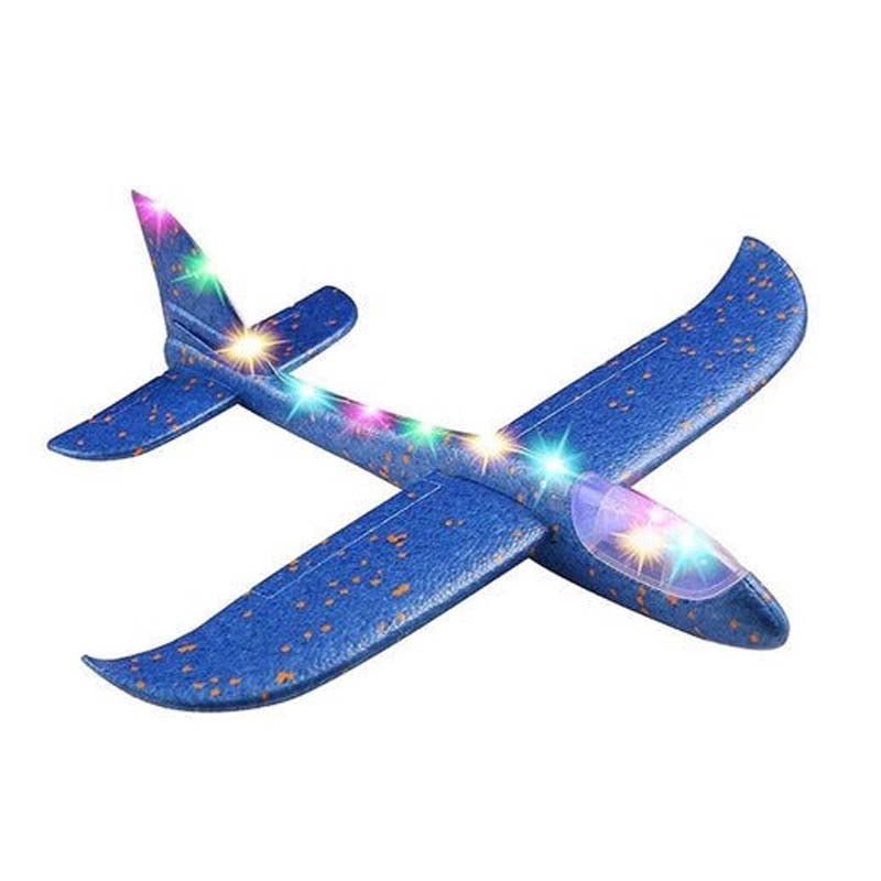 Avión Planeador Plumavit 50x47cm Con Luces Led - LhuaStore