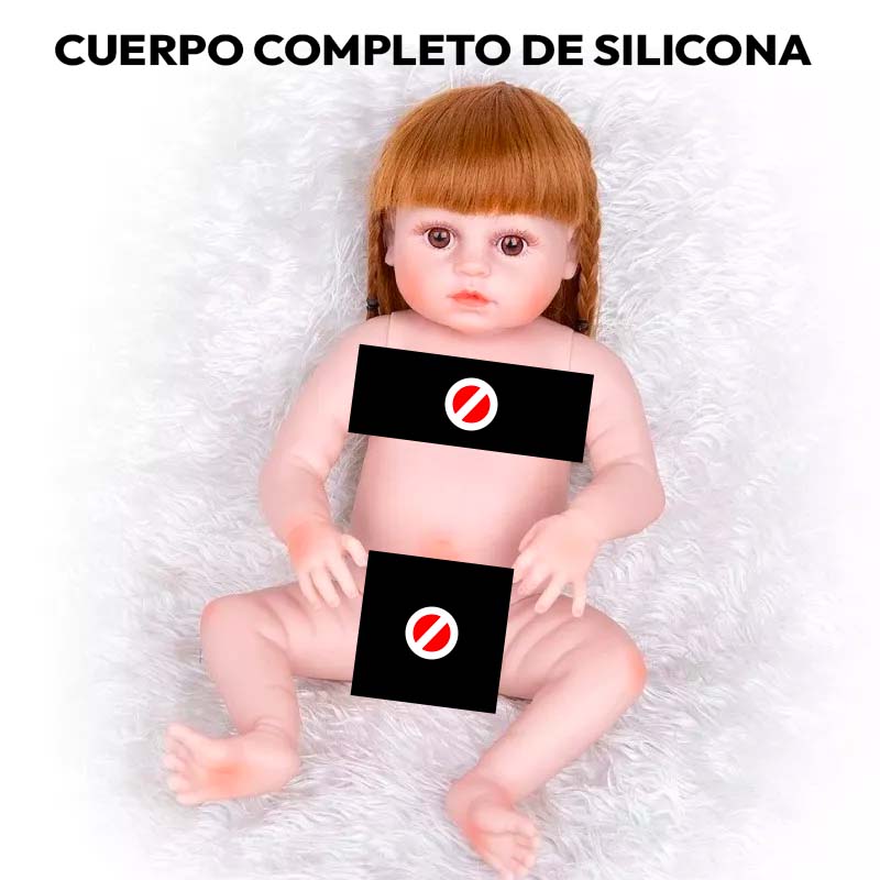 Bebé Reborn Muñeca Realista Silicona Suave 55cm Conejito Niñas - LhuaStore