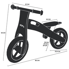 Bicicleta Aprendizaje Equilibrio Madera Rosado - LhuaStore