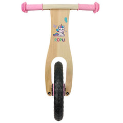 Bicicleta Aprendizaje Equilibrio Madera Rosado Niña - LhuaStore