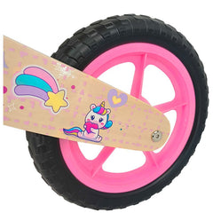 Bicicleta Aprendizaje Equilibrio Madera Rosado Niña - LhuaStore