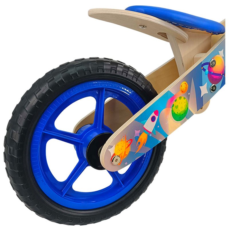 Bicicleta De Aprendizaje Equilibrio Madera Azul Niño - LhuaStore
