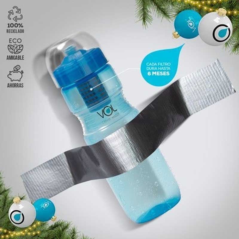 Botella De Agua Con Filtro Disruptor Vol 700ml Libre Bpa - LhuaStore