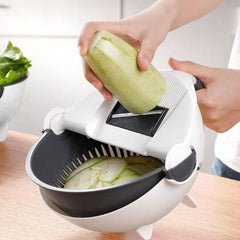 Bowl Rallador Colador Verduras Giratorio Escurridor Cocina - LhuaStore