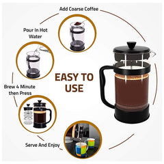 Cafetera Prensa Francesa 350ml Manual French Press Café - LhuaStore