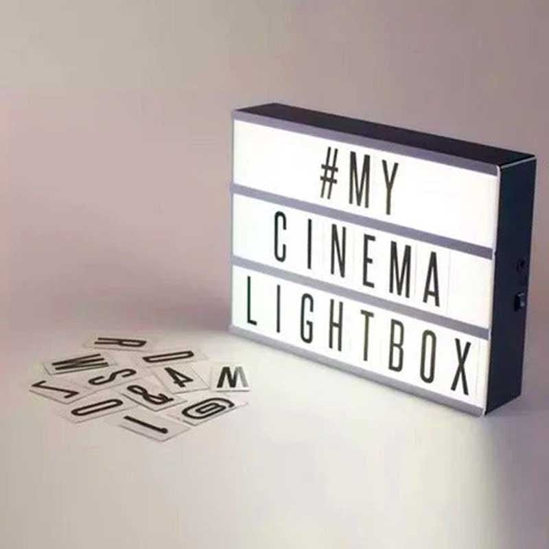 Caja Luz Led Ligthbox A4 Letras Emojis - LhuaStore – Lhua Store